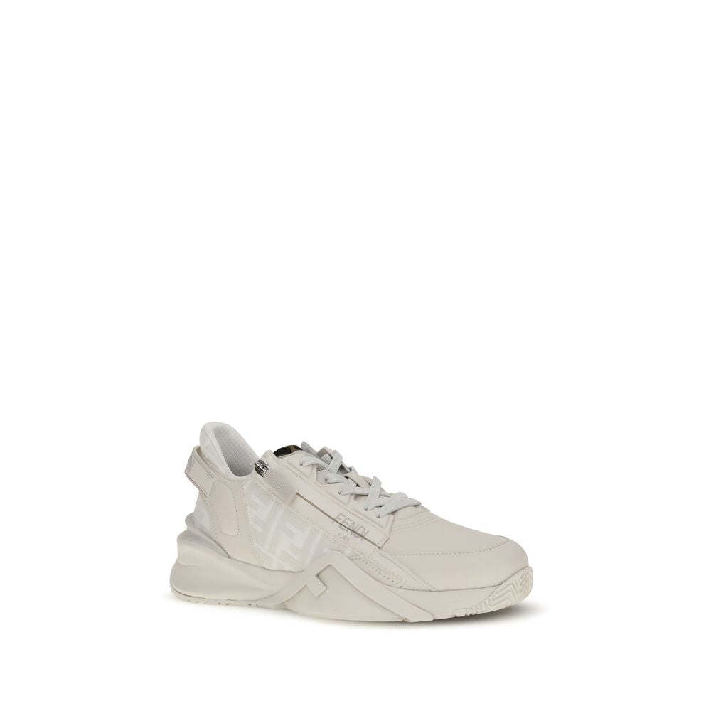 White Calf Leather Bos Taurus Athletic Sneakers