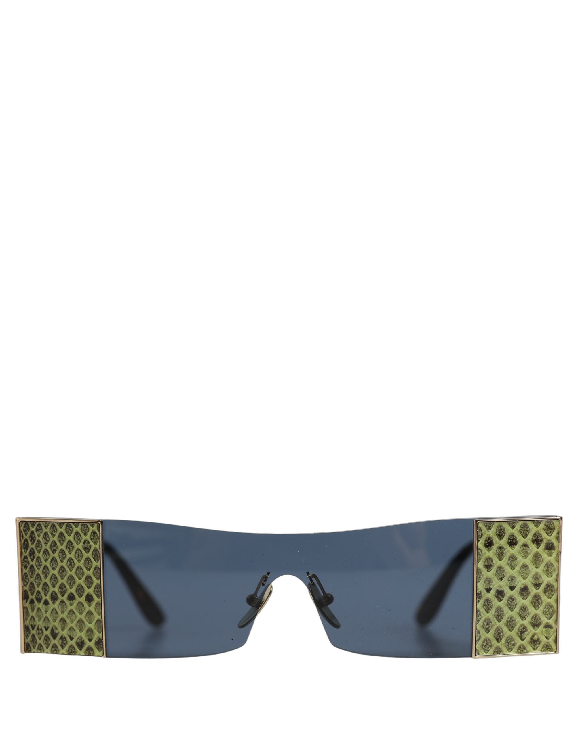 Gold Metal DG2263 Rectangle Snakeskin Frame Sunglasses