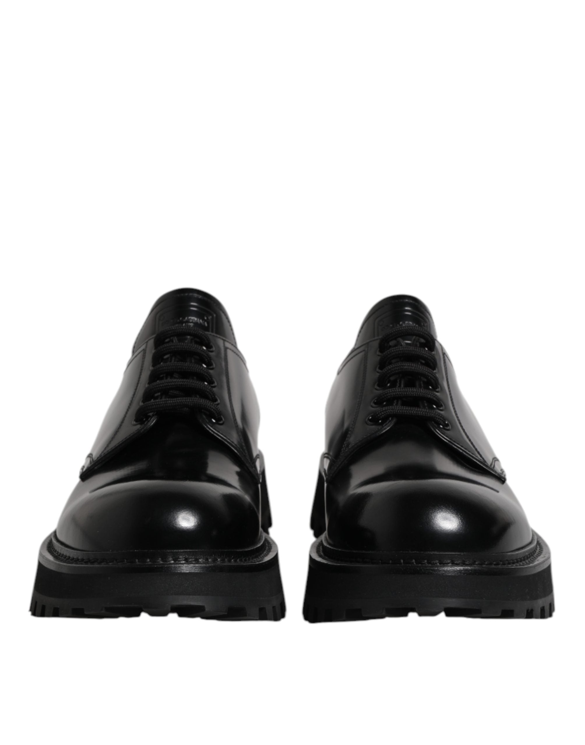 Black Calf Leather Hi-Trekking Derby Shoes