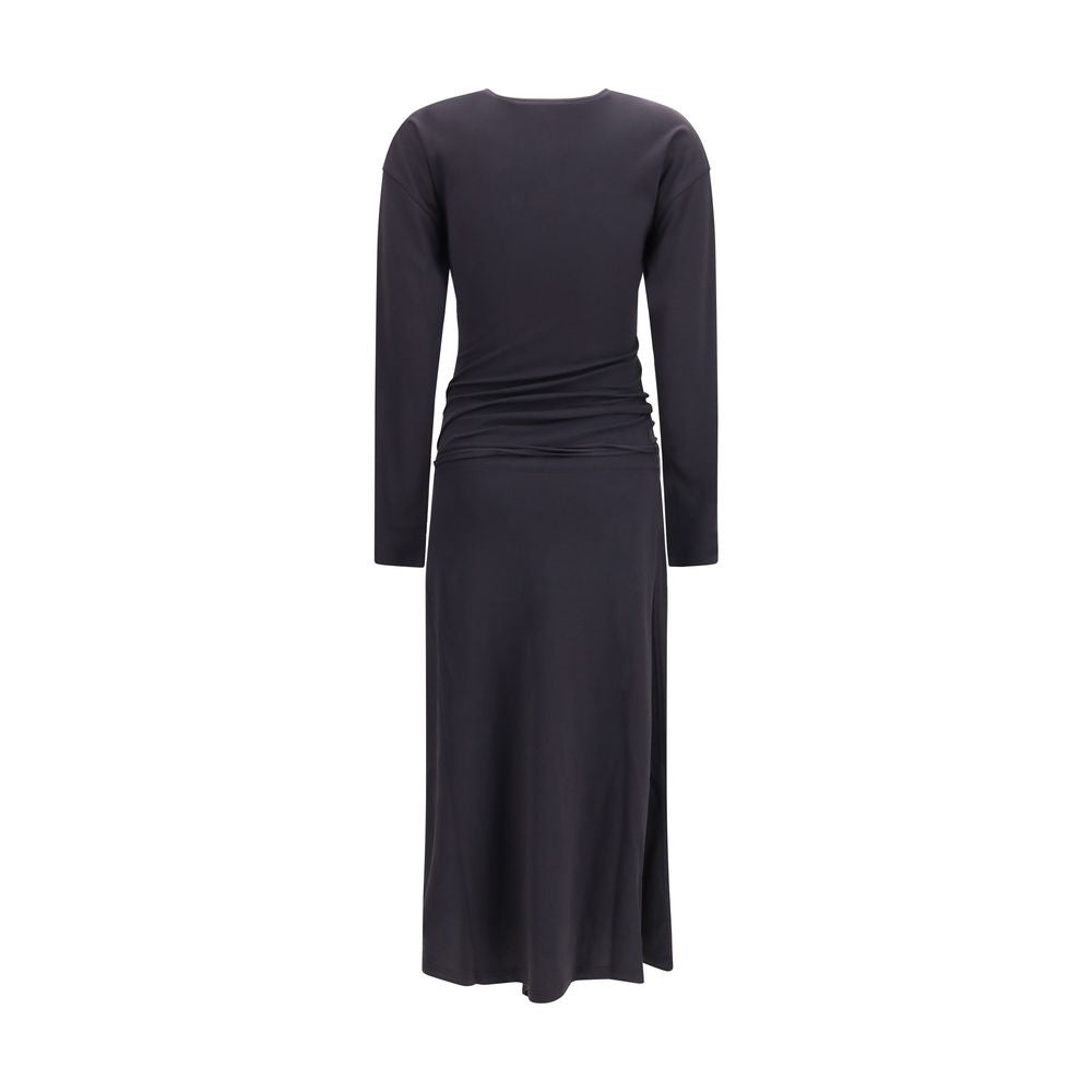 Gray Cotton Casual Dress