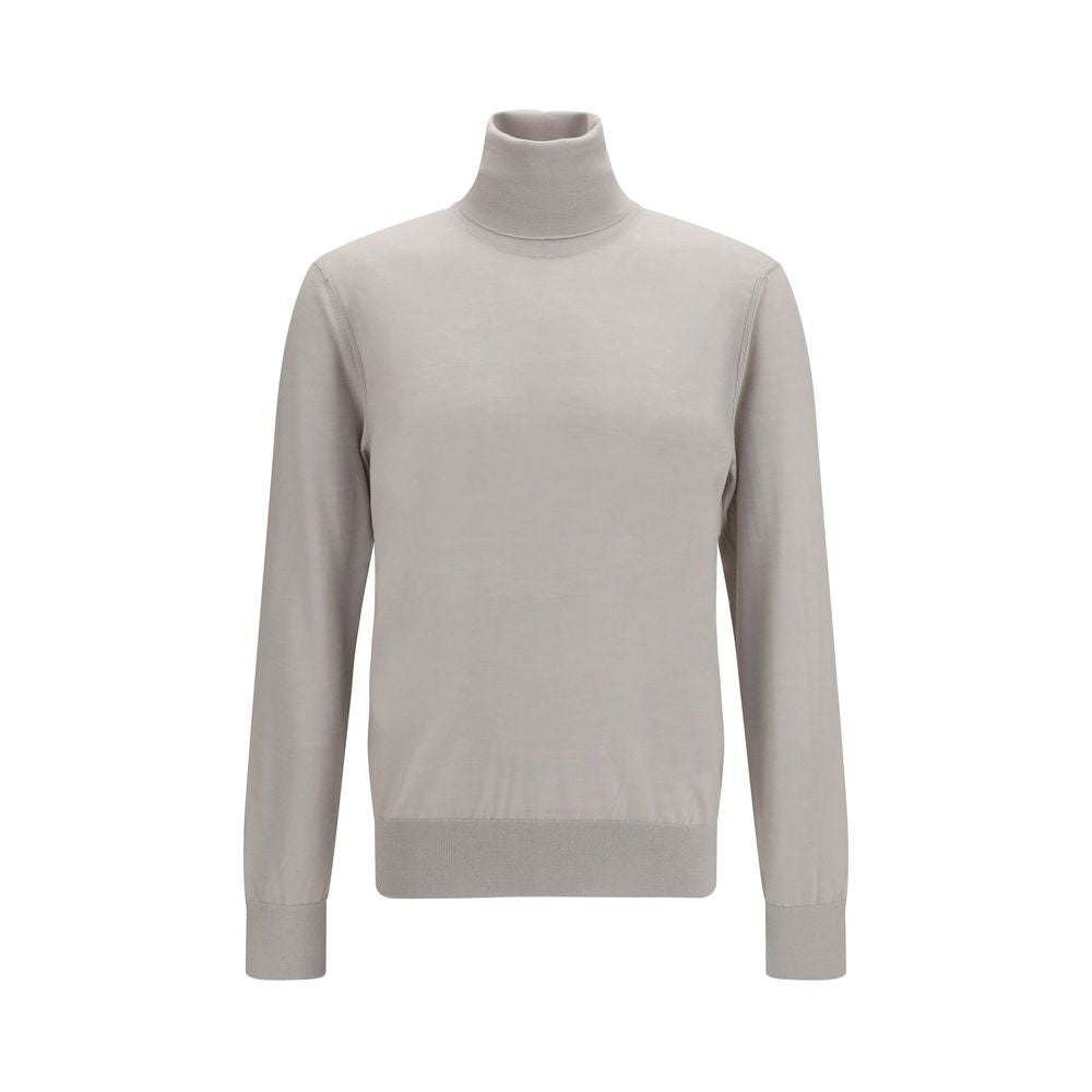 Beige Cashmere Turtleneck