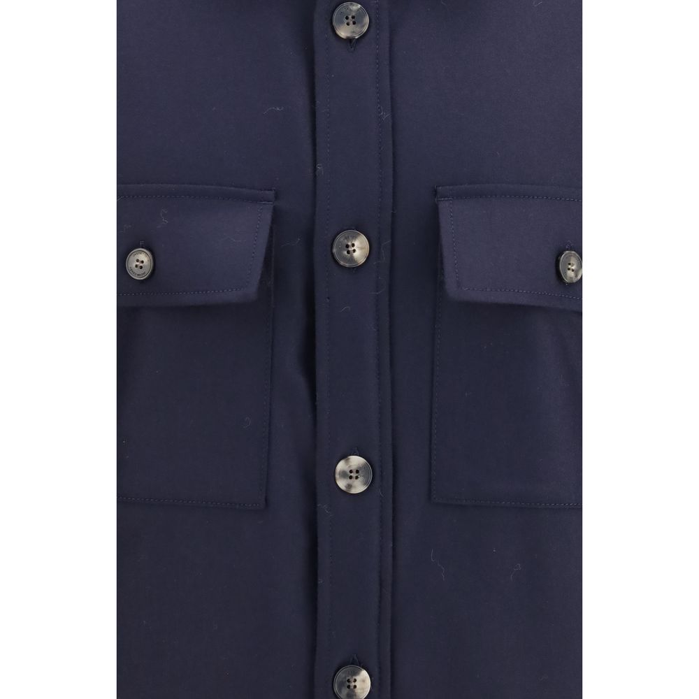 Blue Wool Oves Aries Full-Length Jacket