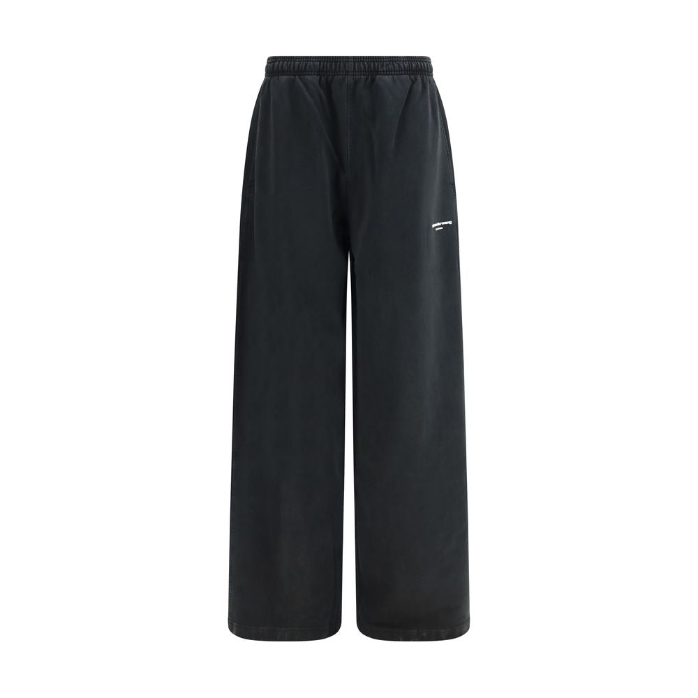 Black Cotton Casual Pants