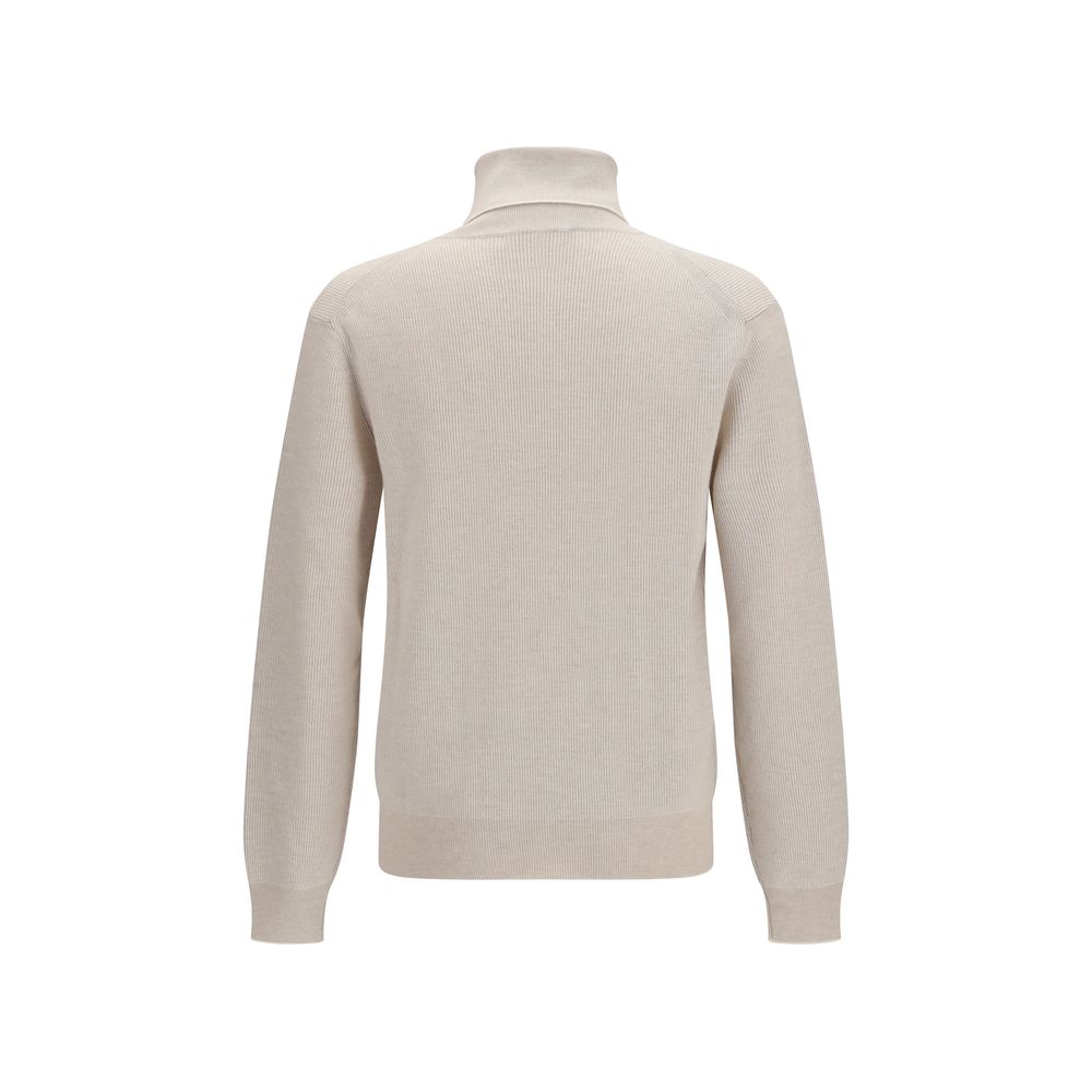Beige Cashmere Turtleneck