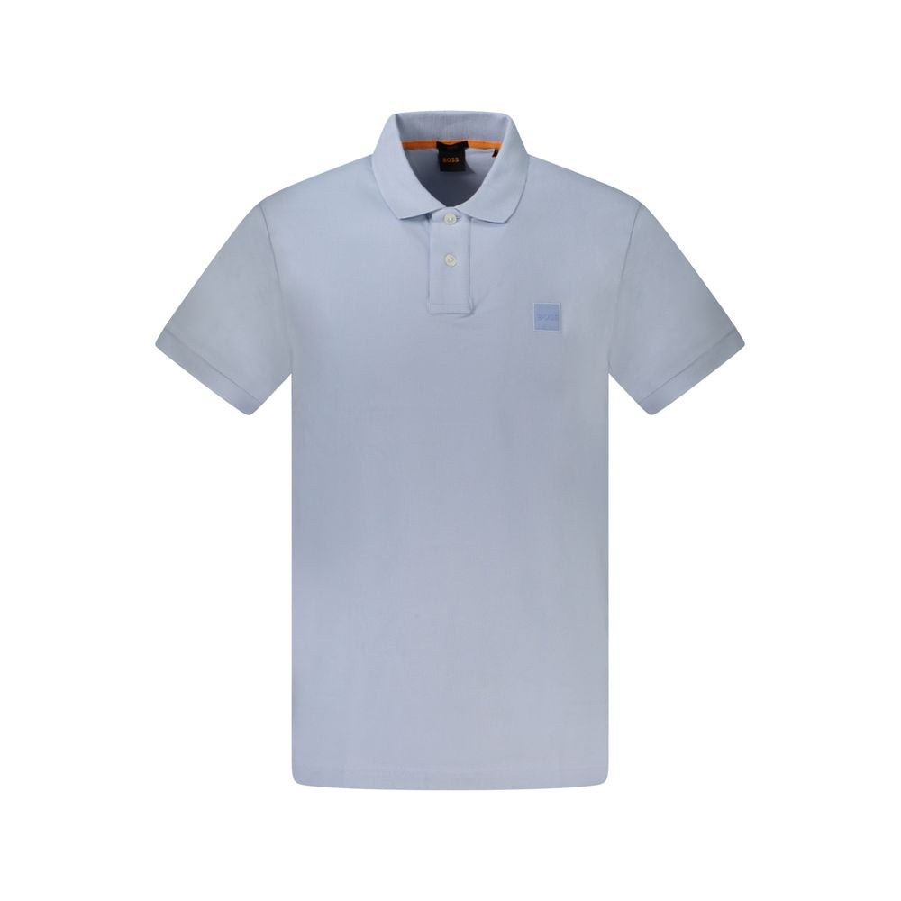 Light Blue Cotton Men's Polo