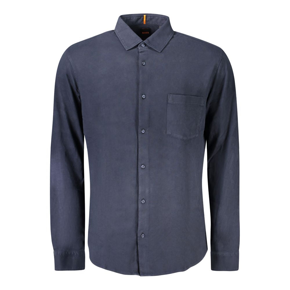 Blue Cotton Men's Shirt
