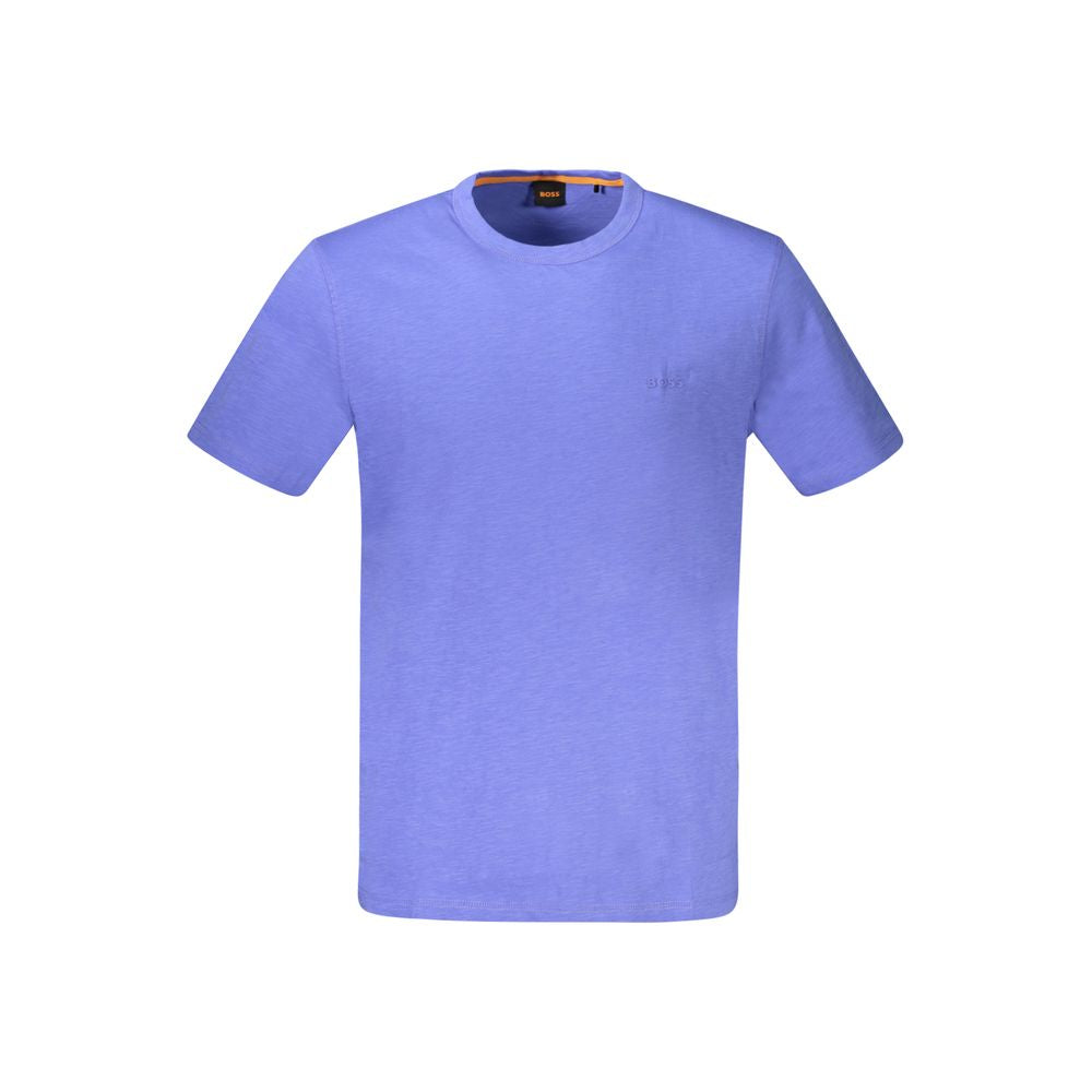 Blue Cotton Men's T-Shirt
