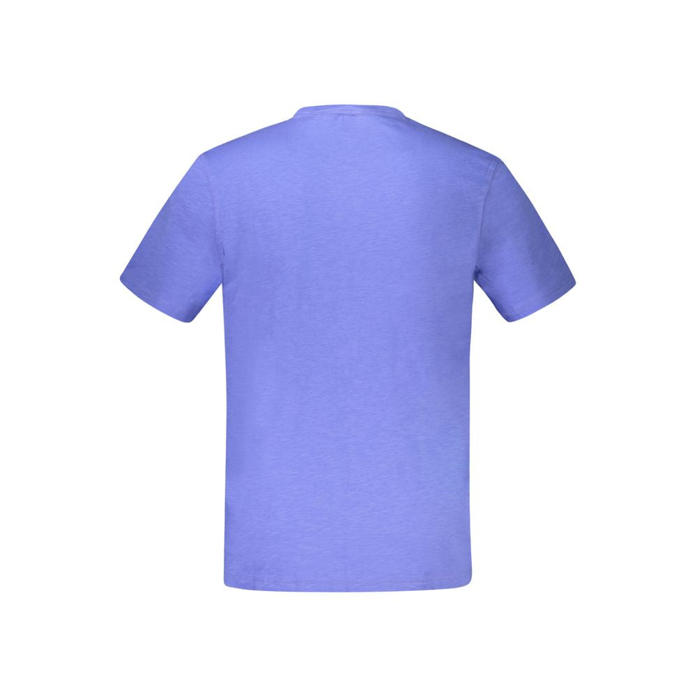Blue Cotton Men's T-Shirt