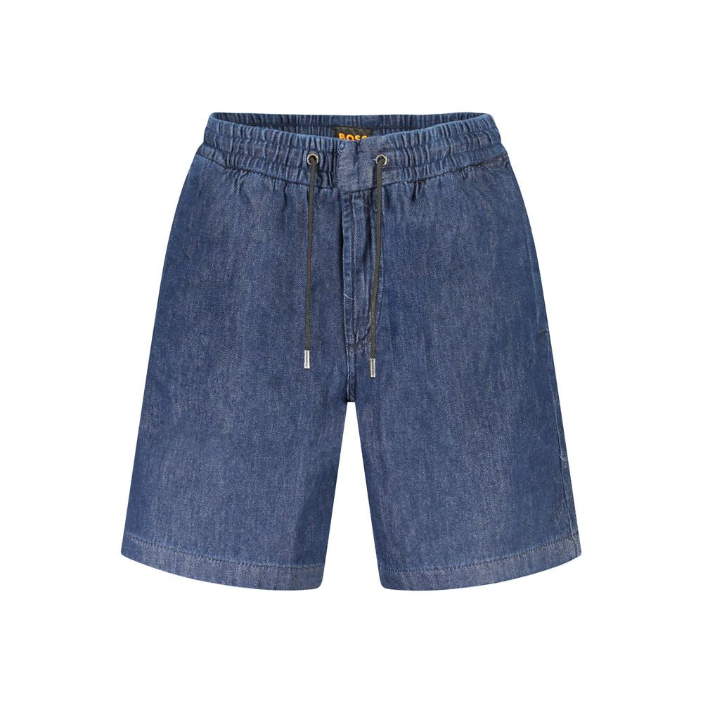 Blue Cotton Men's Jean Shorts