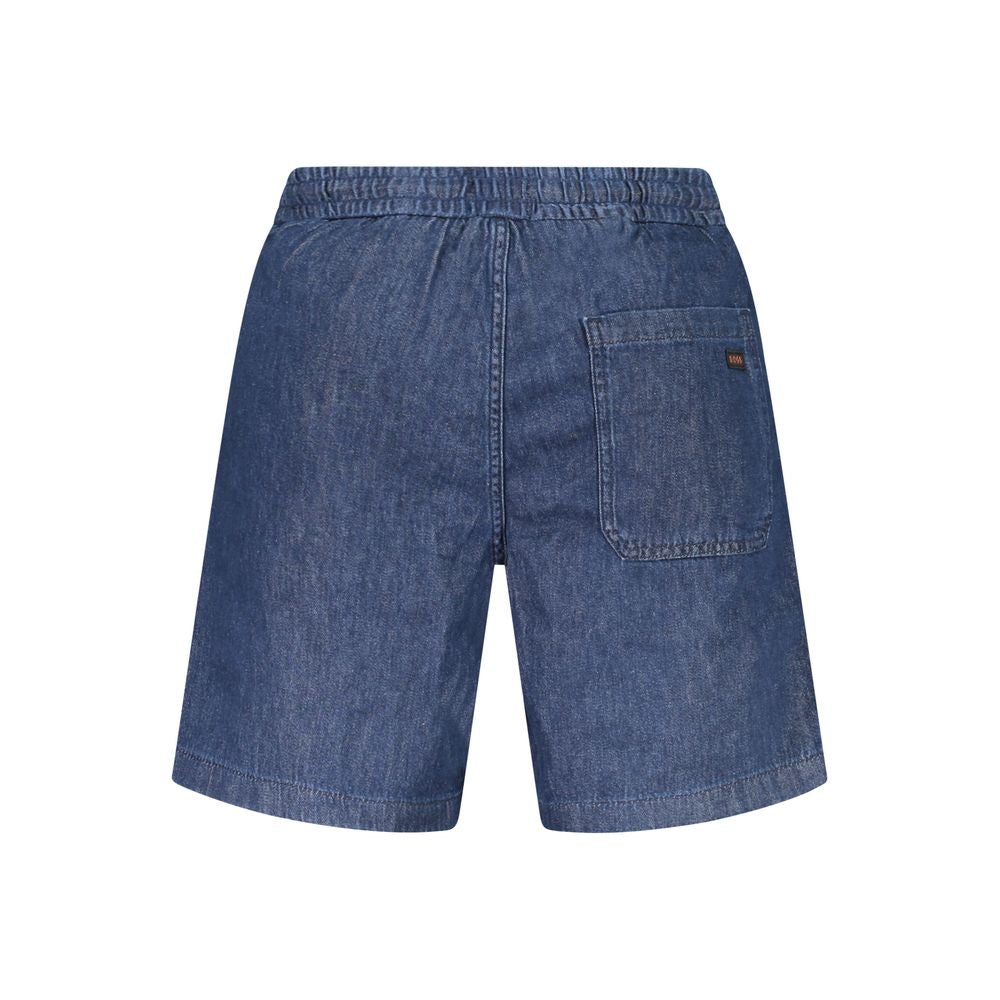 Blue Cotton Men's Jean Shorts