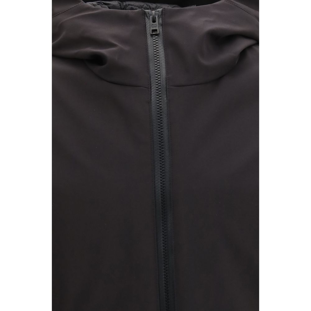 Black Polyester Shell Jacket