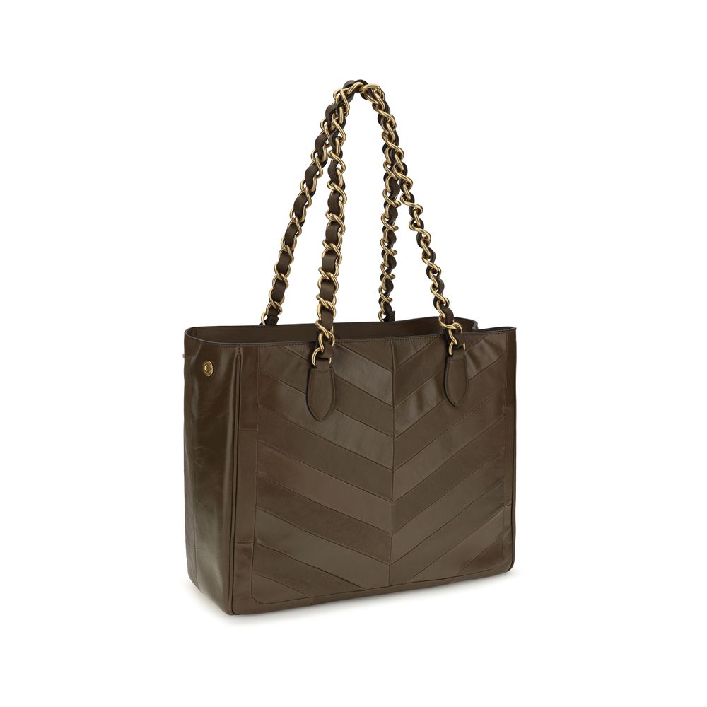 Brown Lamb Ovis Aries Shoulder Bag