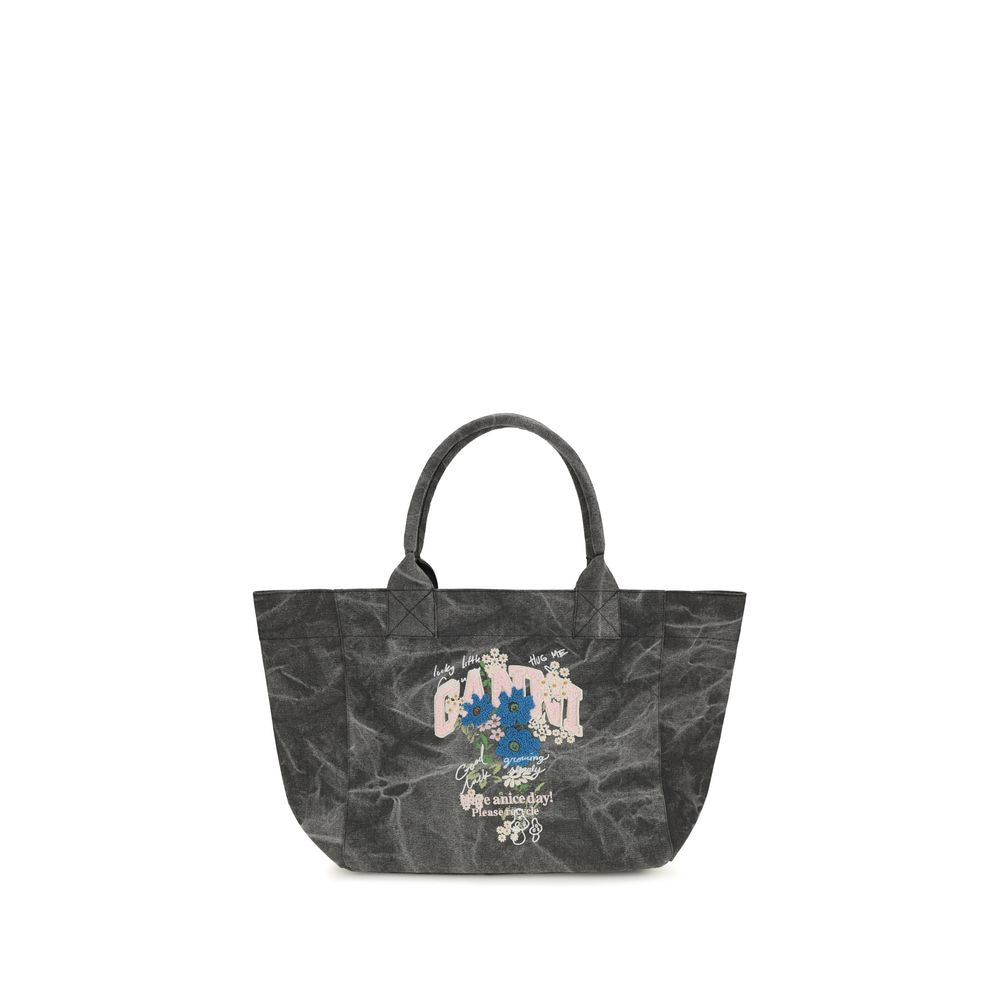 Gray Recycled Cotton Shoulder Bag