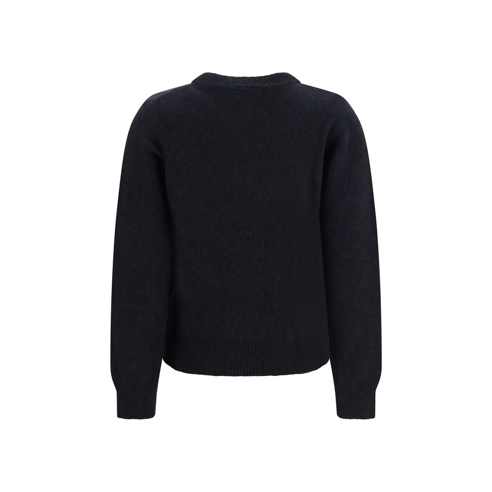 Black Recycled Wool Sweatshirt