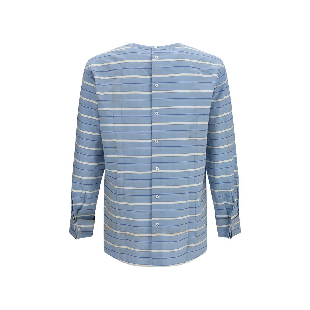 Blue Cotton Pattern Shirt