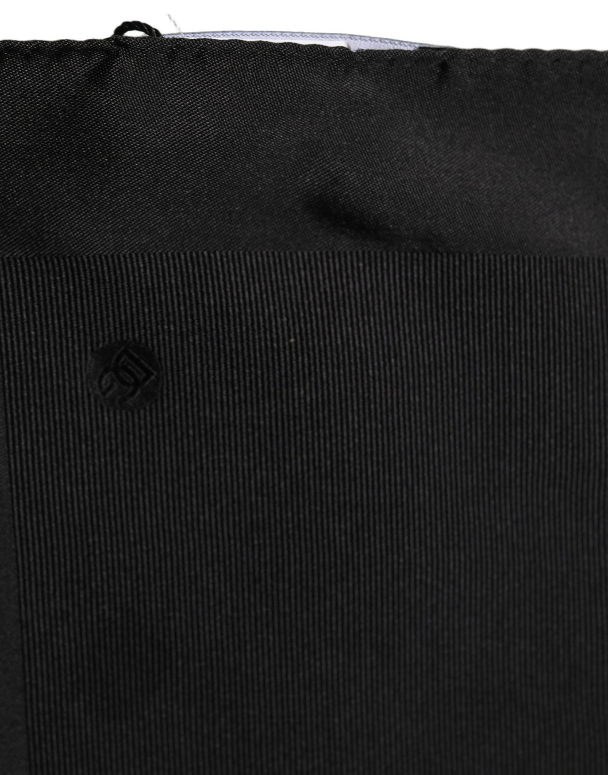 Black Silk Square Handerkerchief Pocket Scarf
