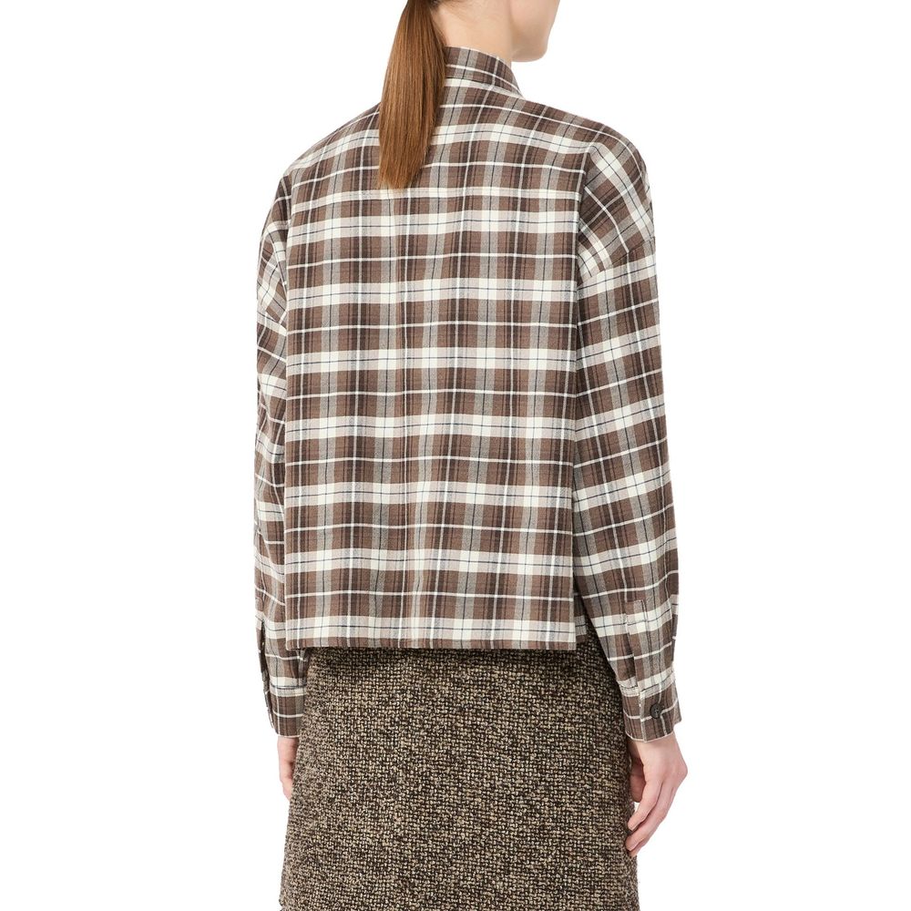 Brown Cotton Dress Shirt