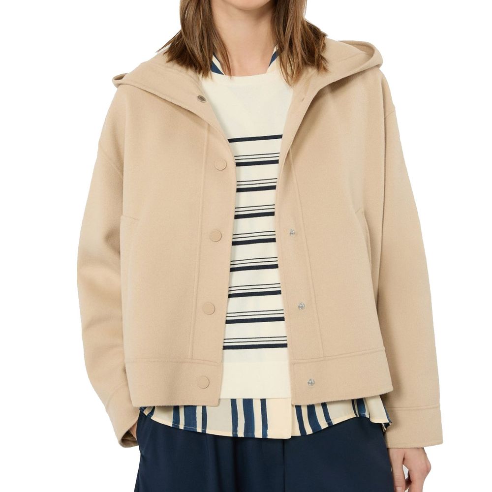 Beige Polyamide Shell Jacket