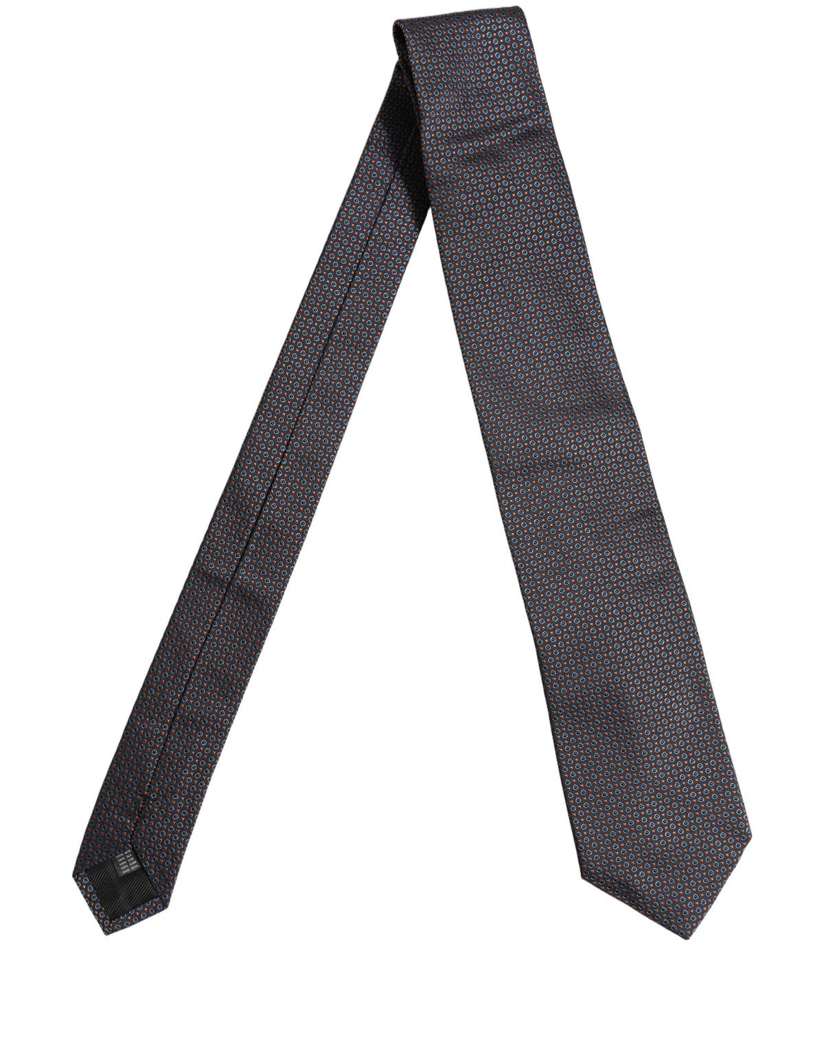 Dark Blue Geometric Silk Adjustable Necktie Accessory Tie