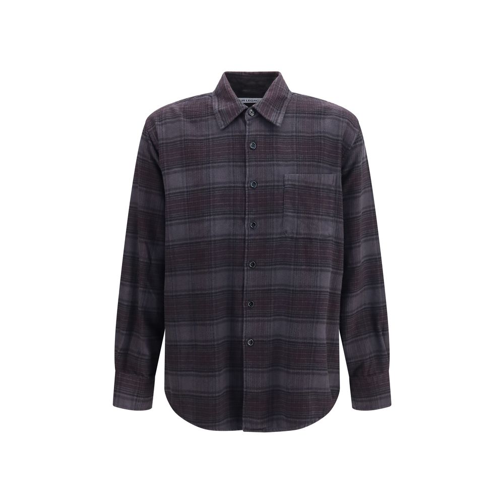 Gray Cotton Pattern Shirt