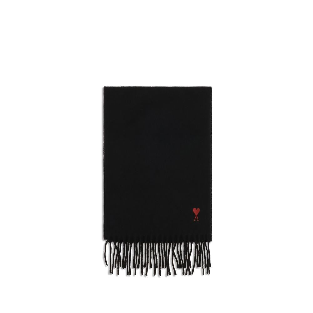Black Wool Oves Aries Foulard