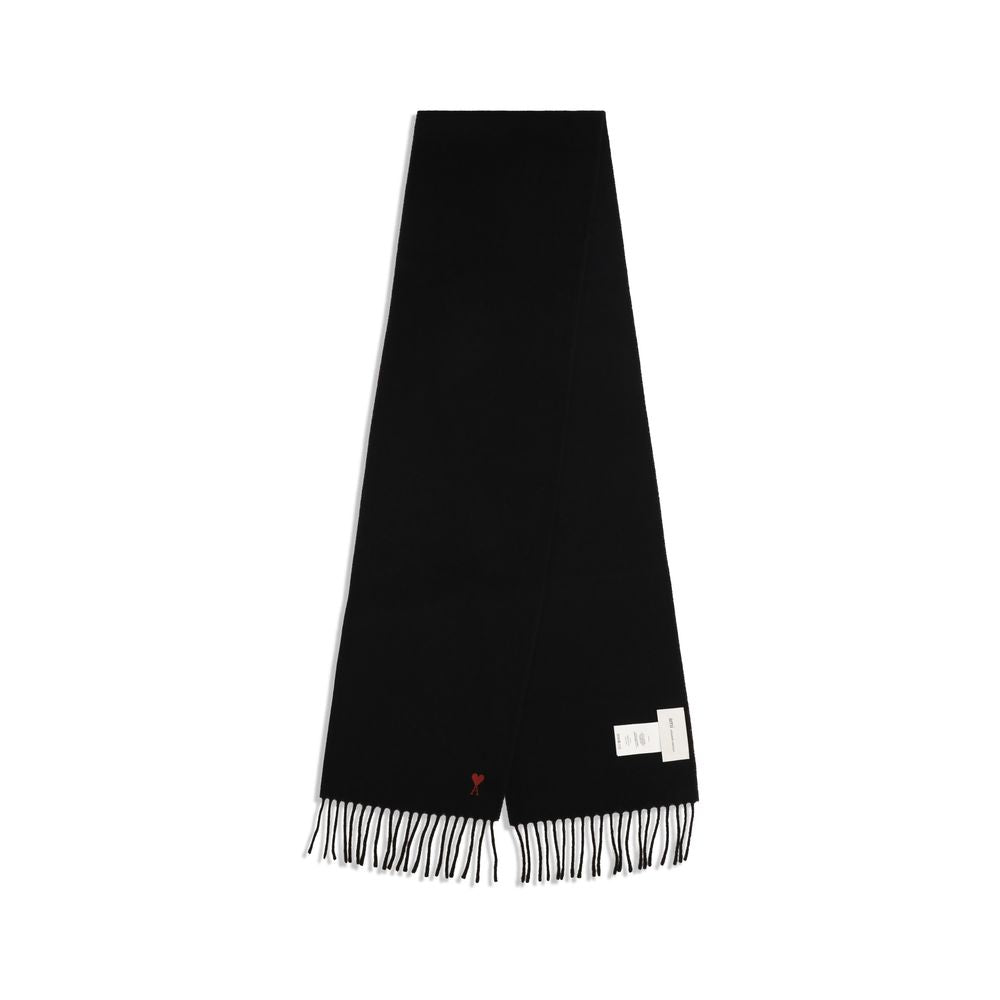Black Wool Oves Aries Foulard