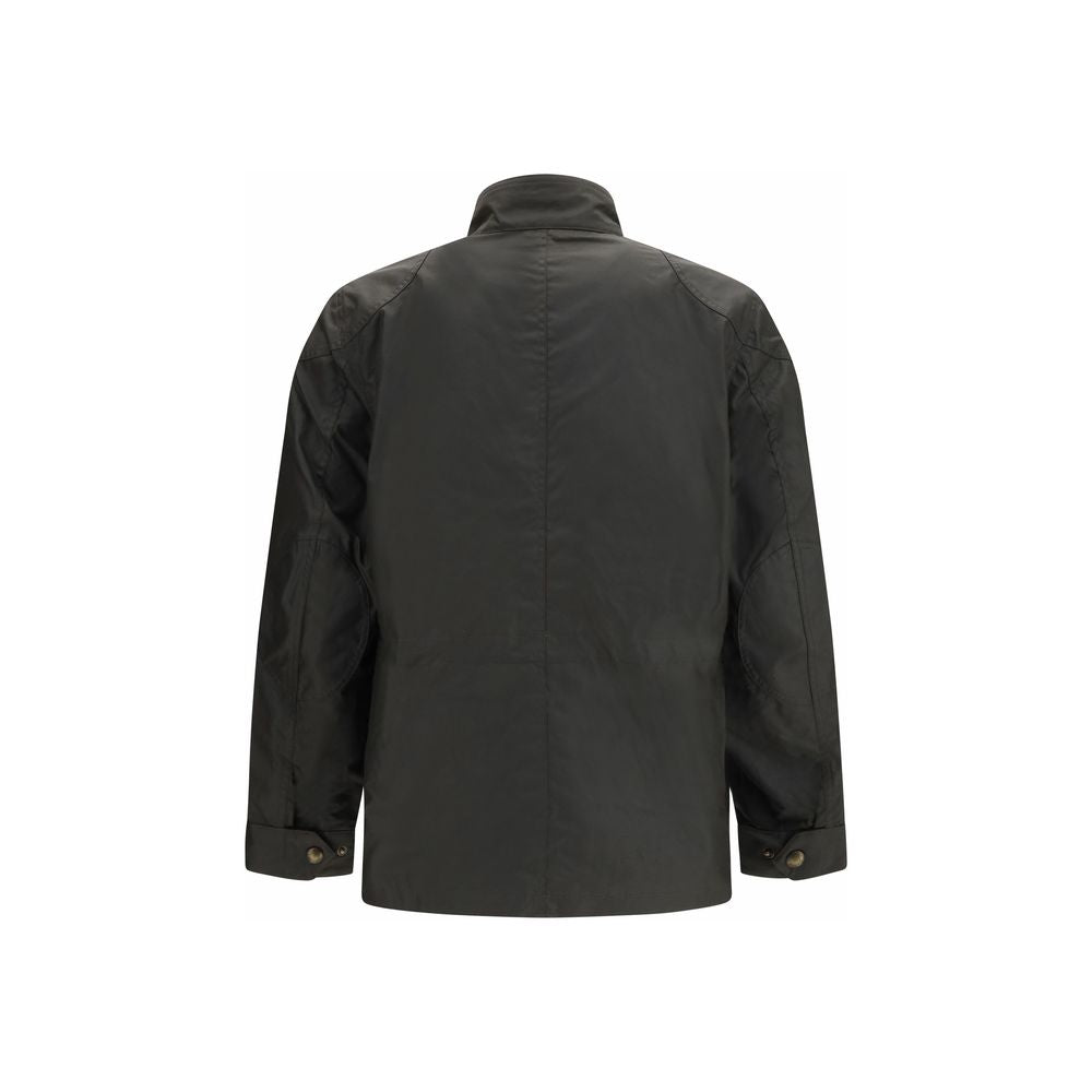 Bicolor Cotton Full-Length Jacket