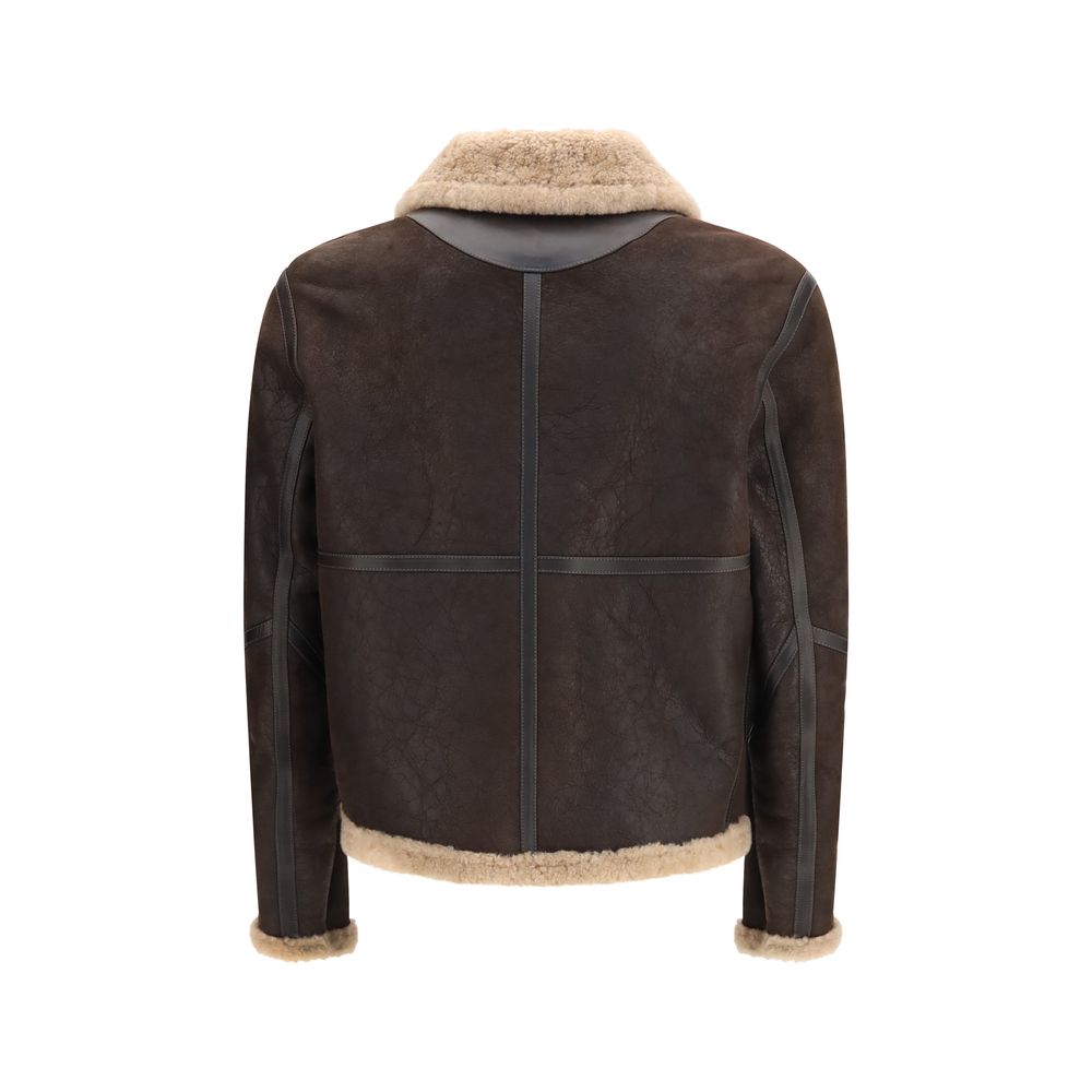 Brown Lamb Leather Full-Length Jacket