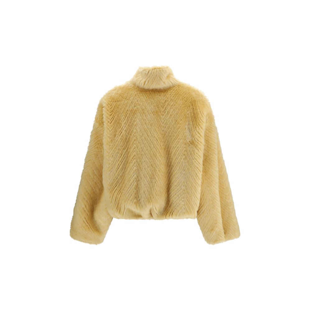 Gold Modacrylic Bomber