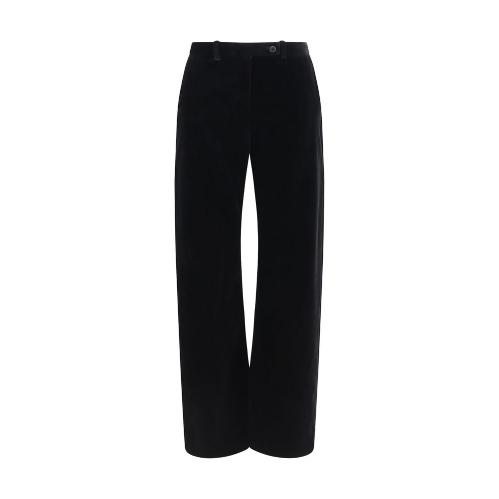 Black Viscose Casual Pants