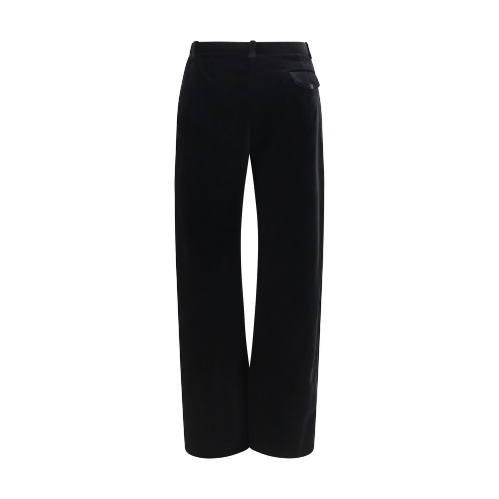 Black Viscose Casual Pants