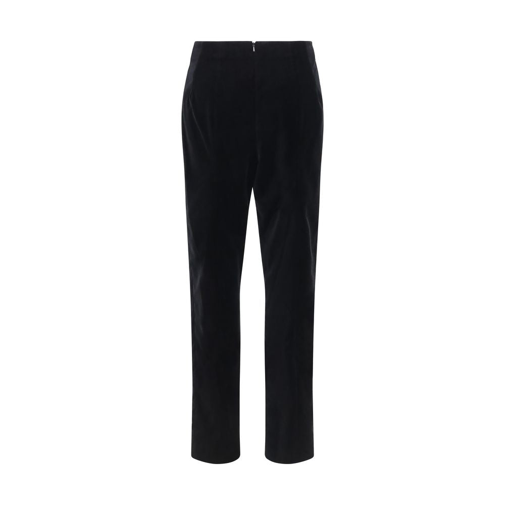 Black Cotton Casual Pants