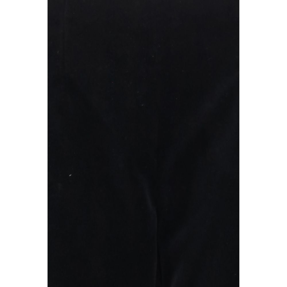 Black Cotton Casual Pants