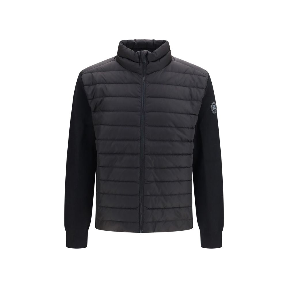 Black Recycled Polyamide Full-Length Jacket