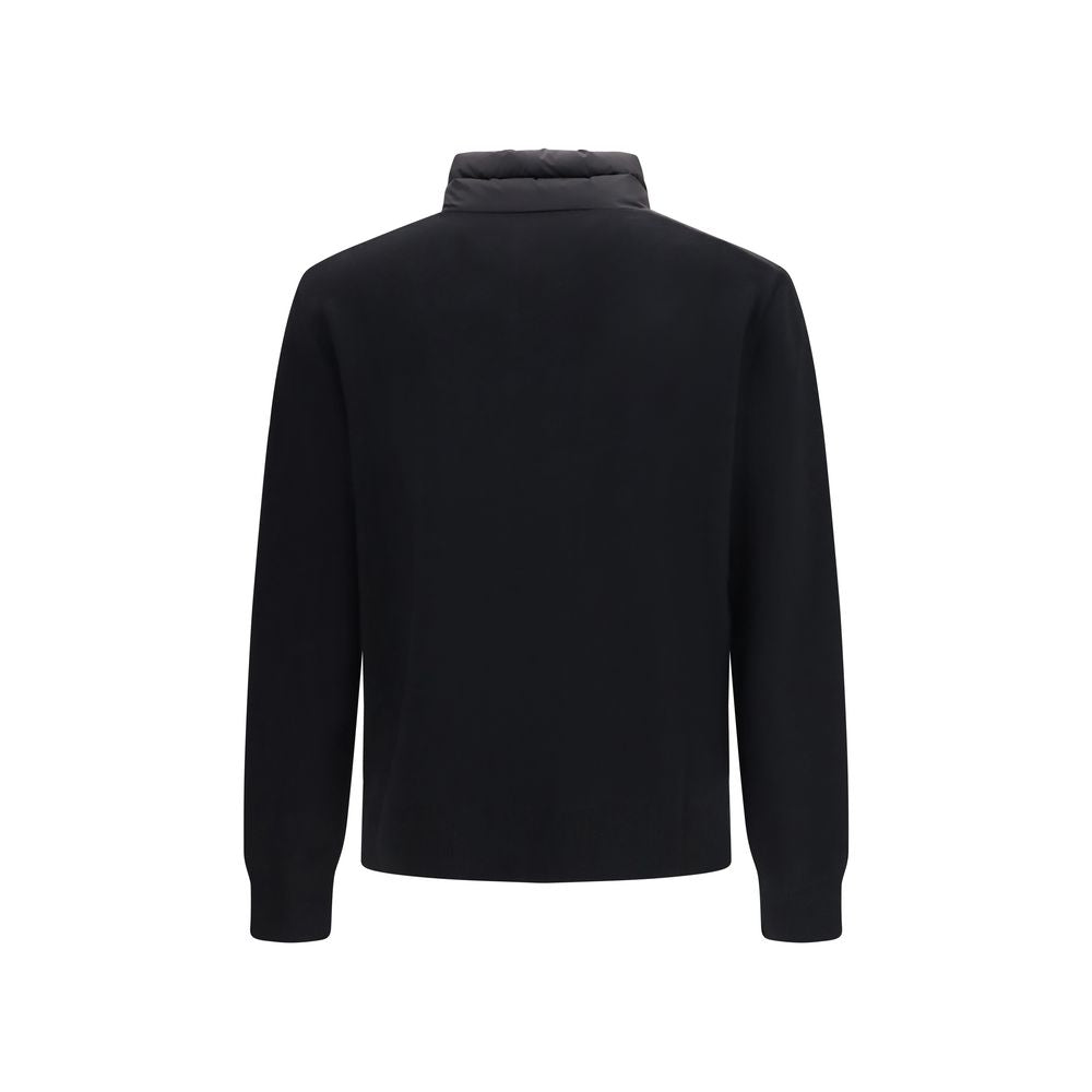 Black Recycled Polyamide Full-Length Jacket