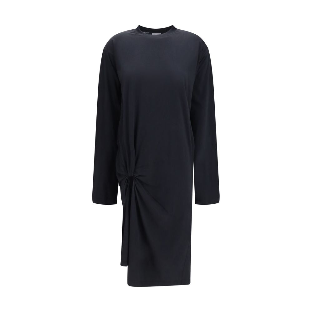 Black Cotton Casual Dress
