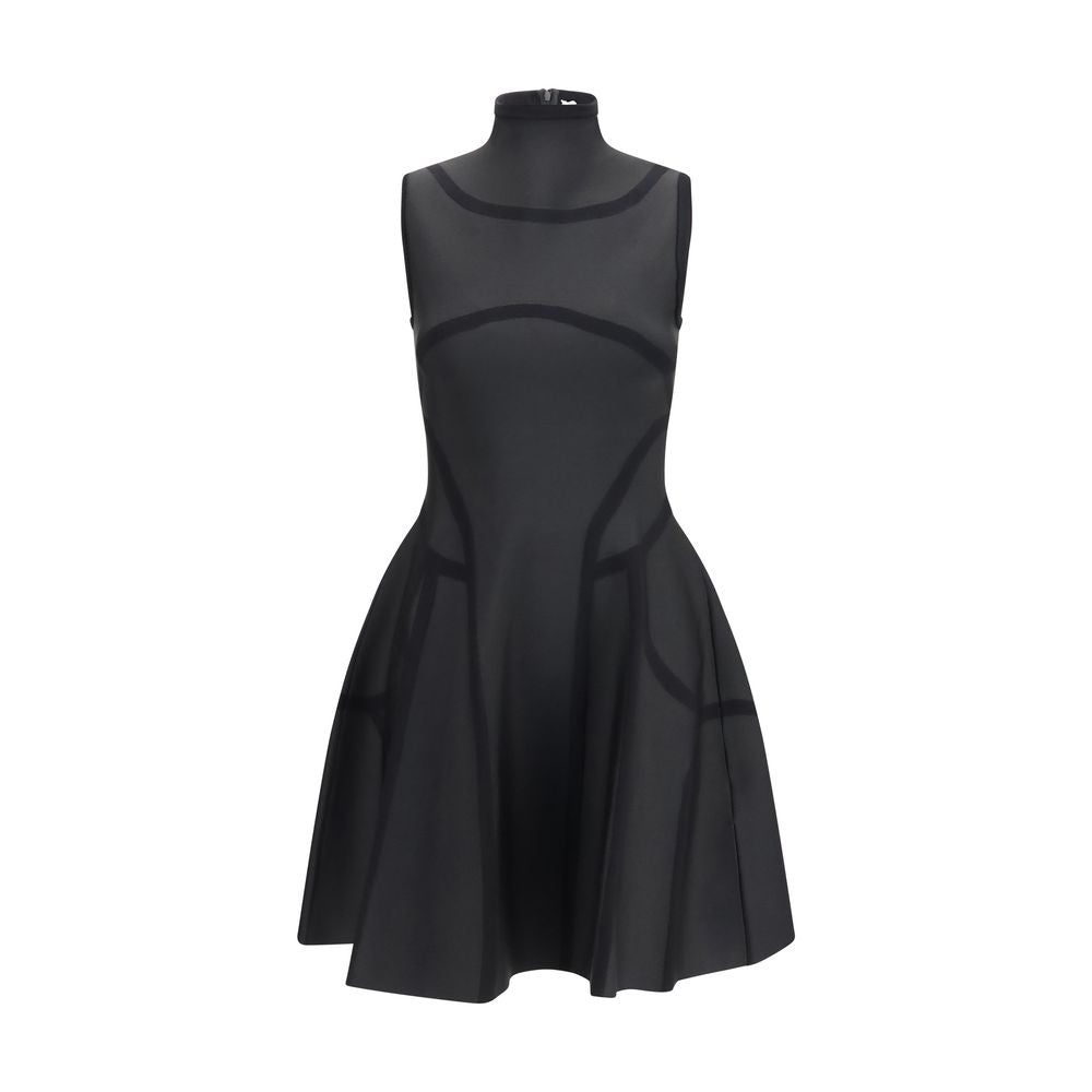 Black Polyester Cocktail Dress