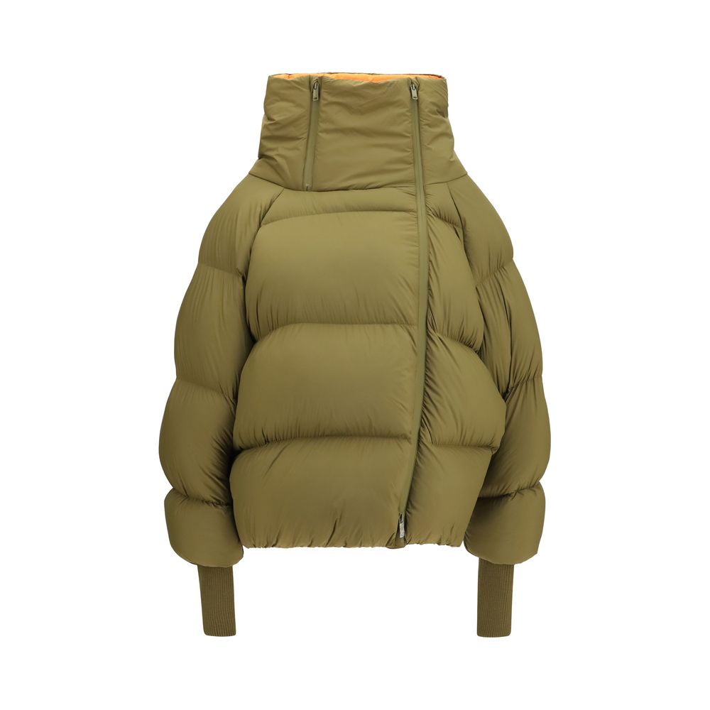 Bicolor Polyamide Full-Length Jacket