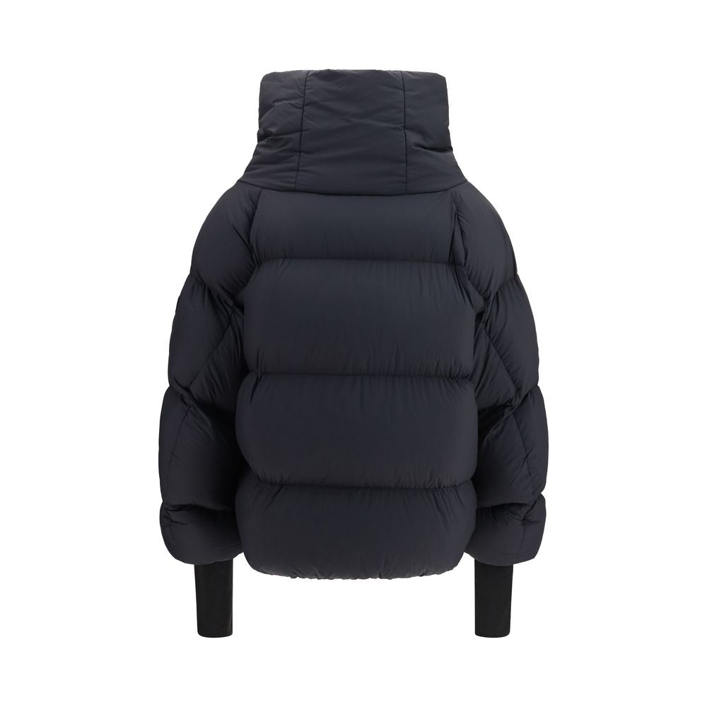 Black Polyamide Full-Length Jacket