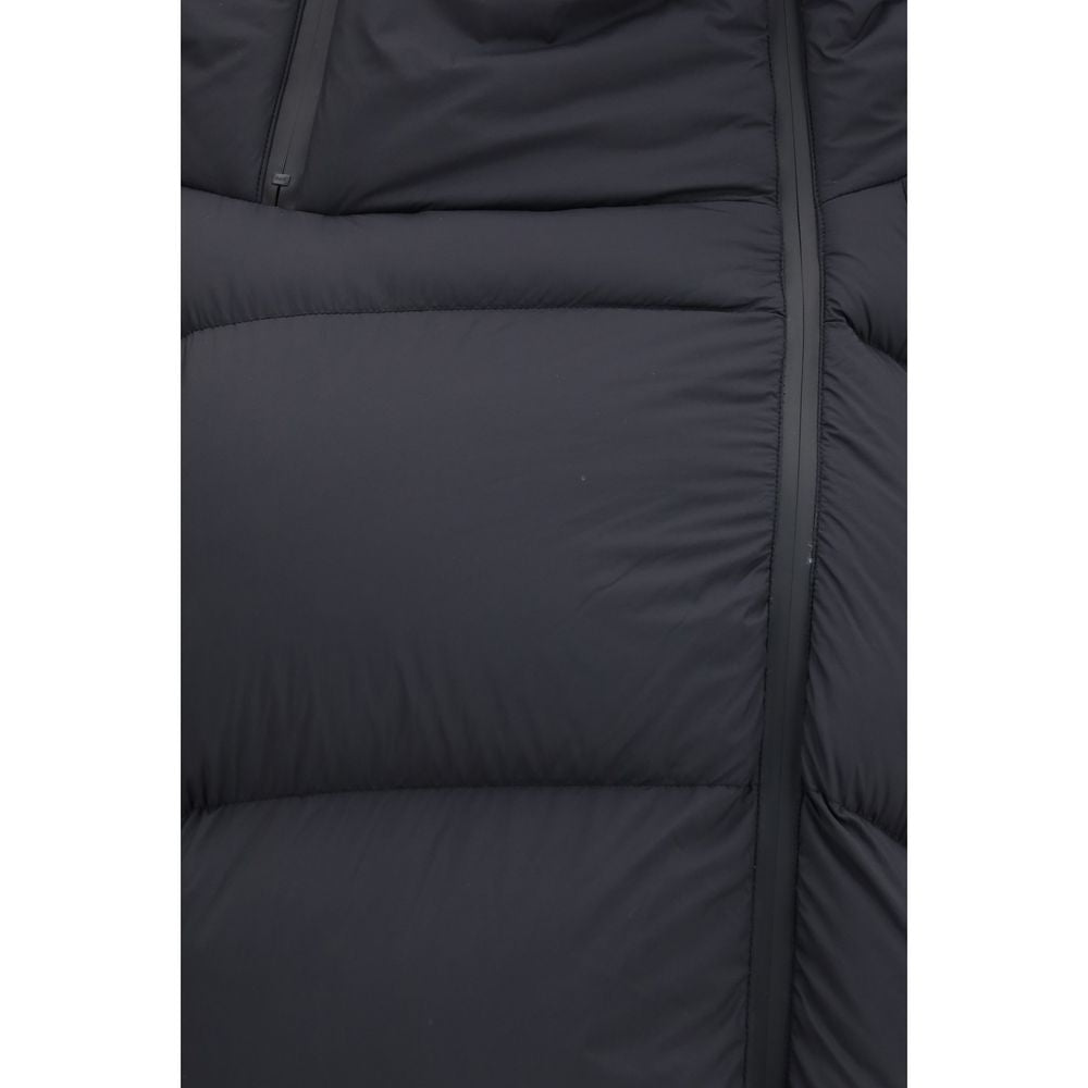 Black Polyamide Full-Length Jacket