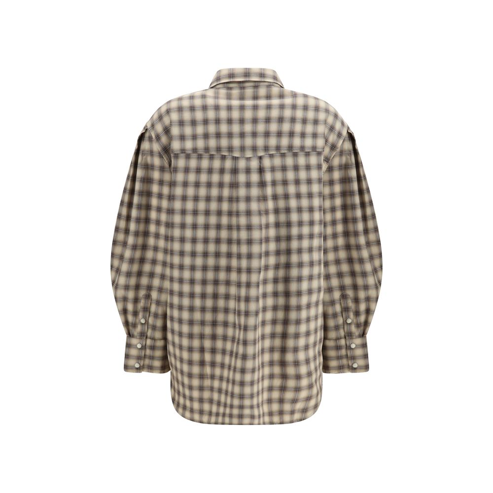 Beige Cotton Dress Shirt
