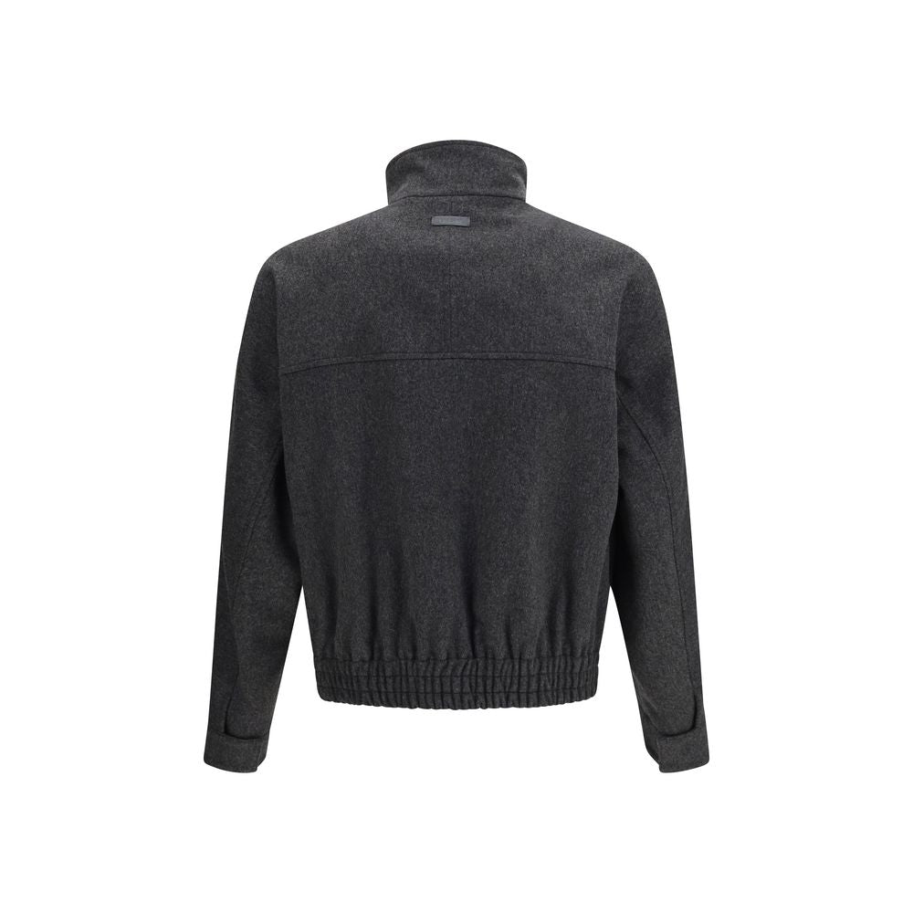 Gray Wool Oves Aries Bomber