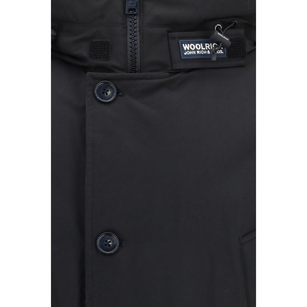 Black Cotton Shell Jacket