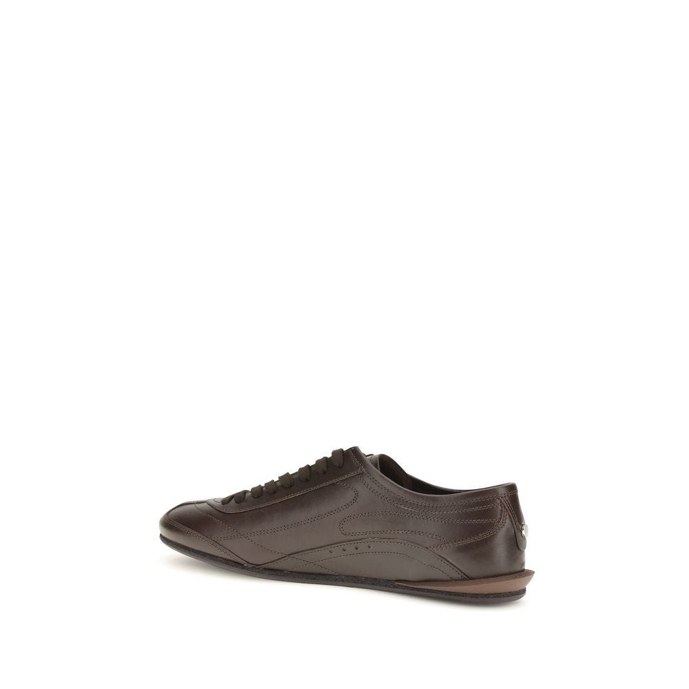 Brown Calf Leather Bos Taurus Low Top Sneakers