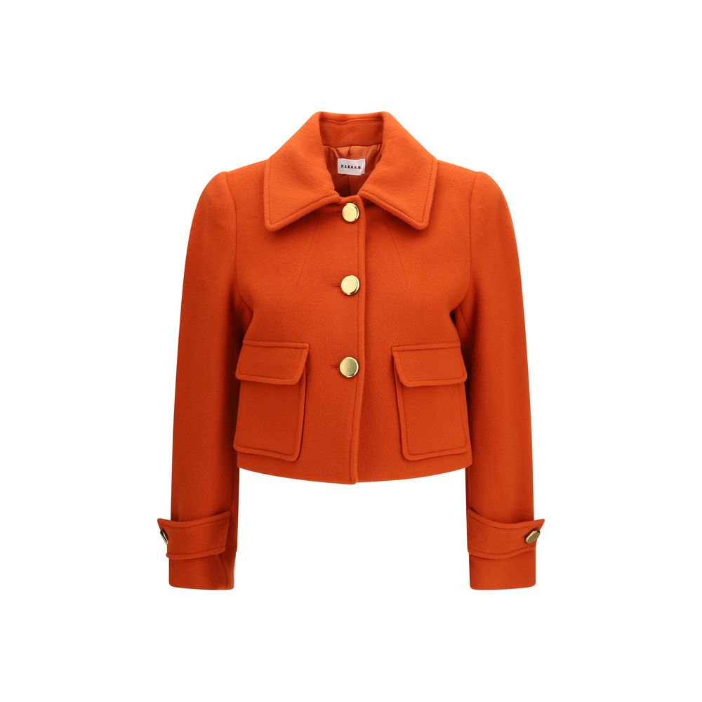 Orange Wool Oves Aries Full-Length Jacket