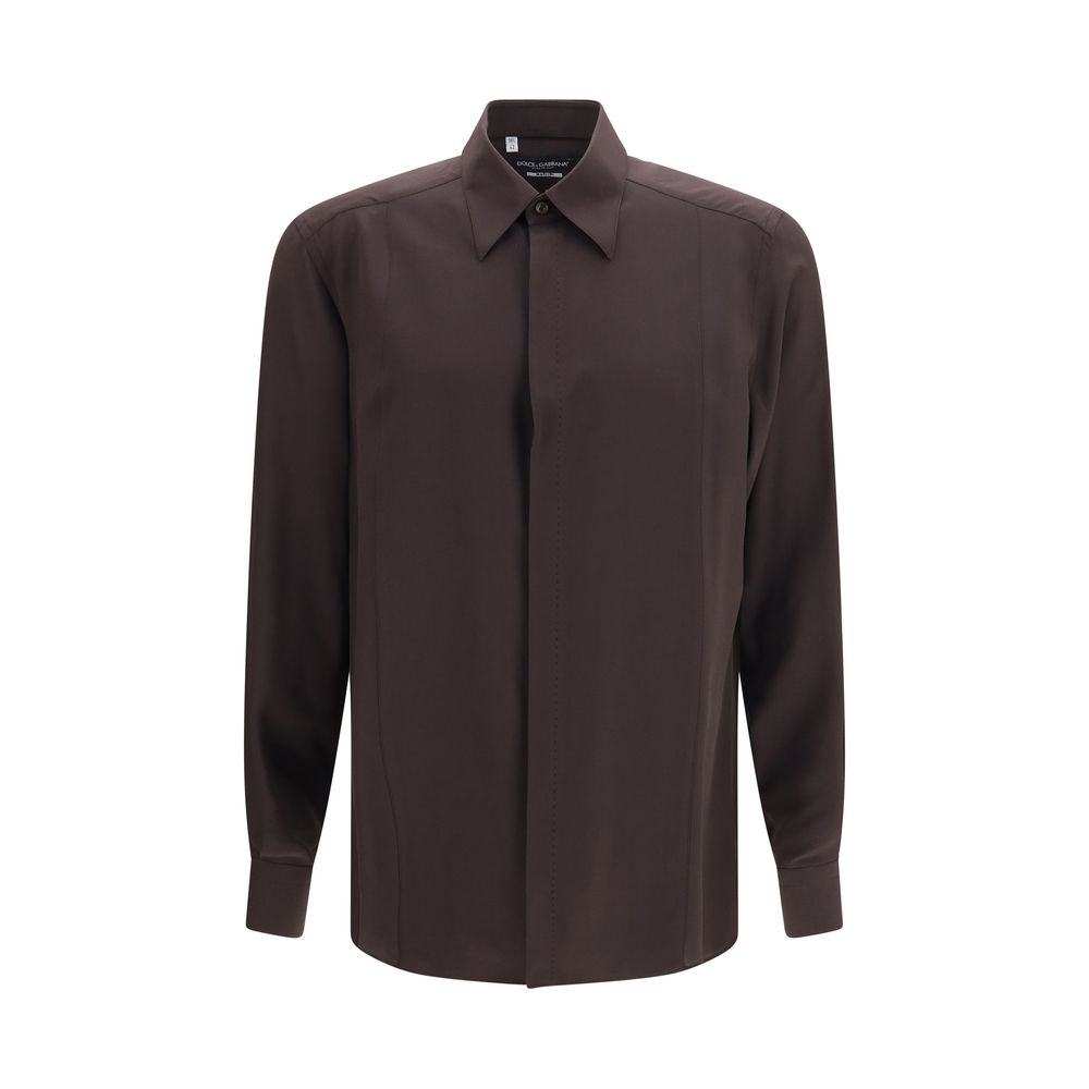 Brown Silk Shirt
