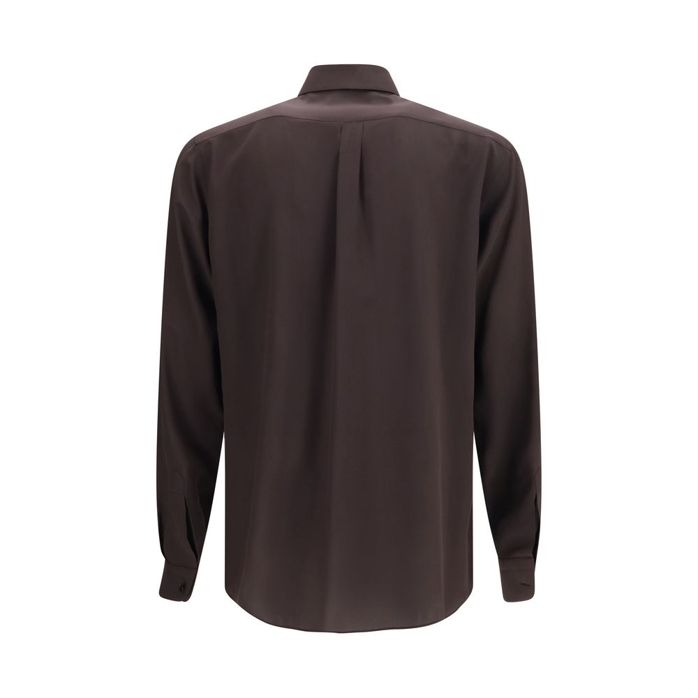 Brown Silk Shirt