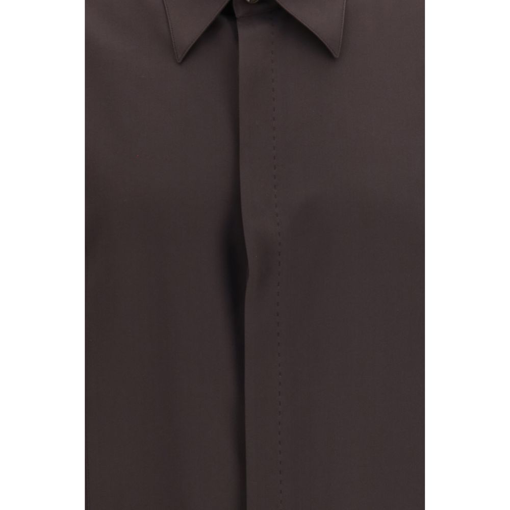 Brown Silk Shirt