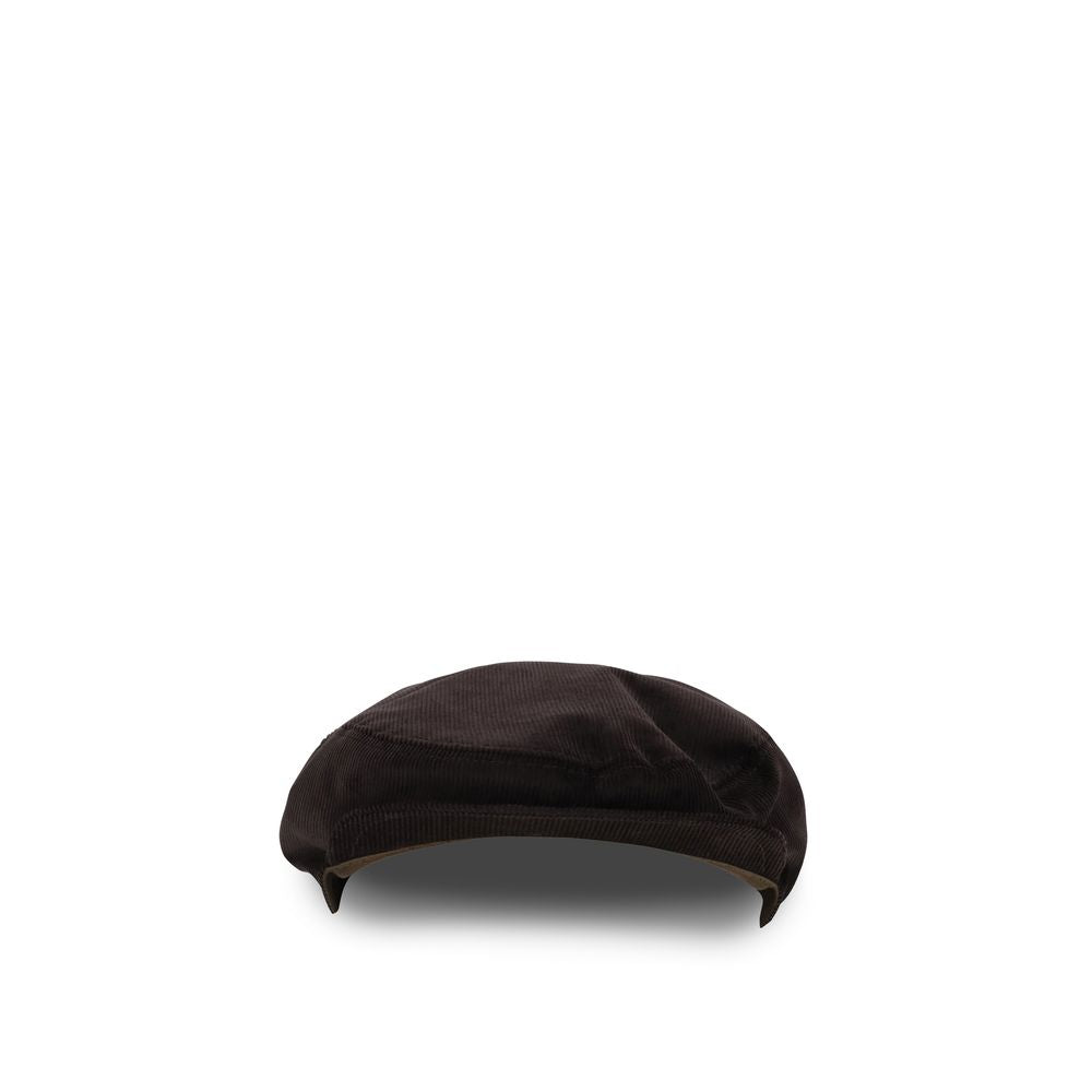 Brown Cotton Fatcap Hat