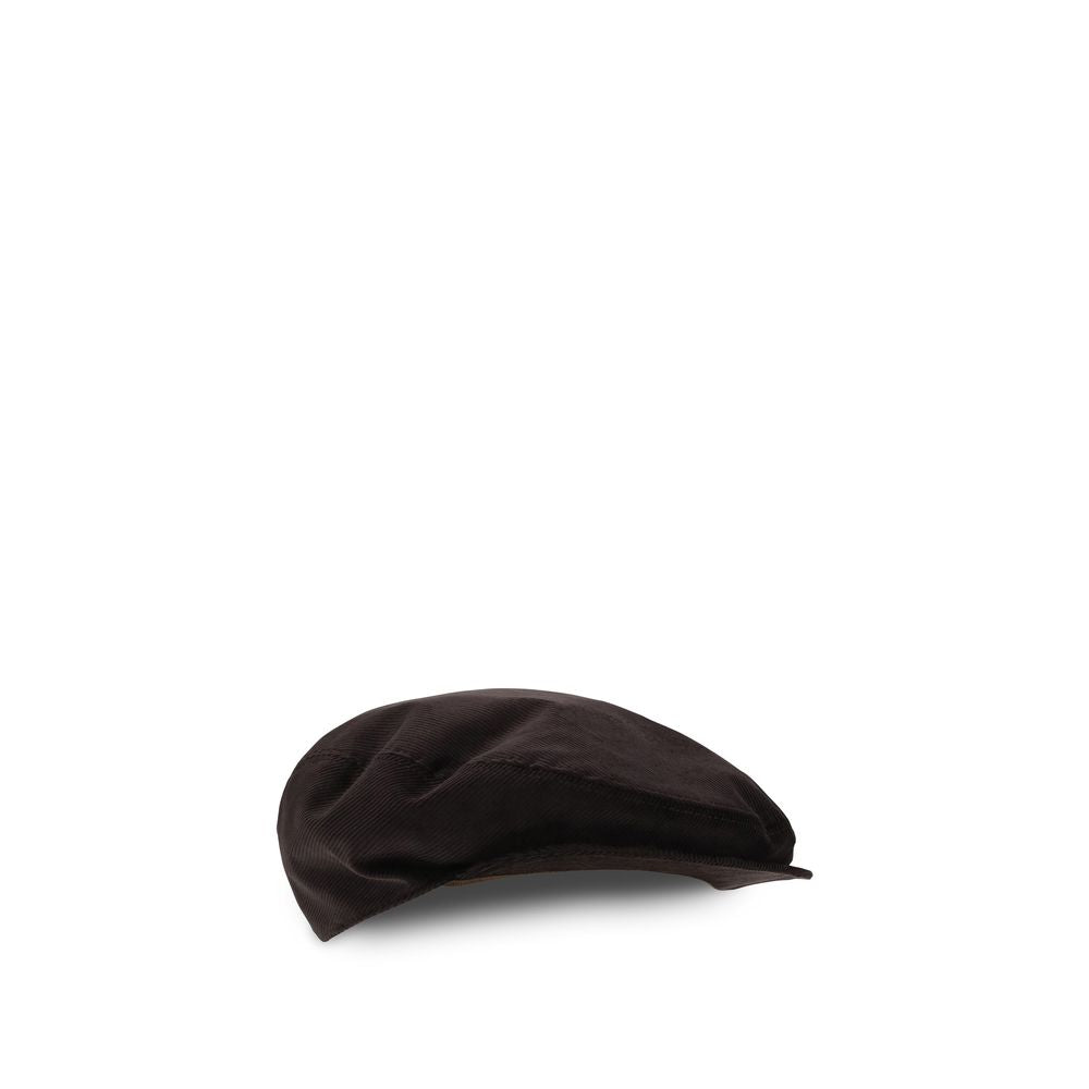 Brown Cotton Fatcap Hat